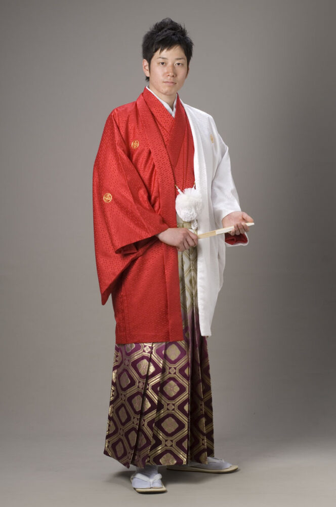 ① 紋付袴セット 紅白